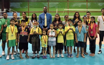 NSC Mash Badminton winners collect prizes