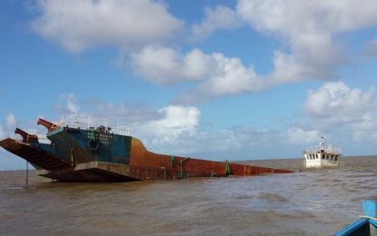 Venezuelan rice ship sinking offshore Essequibo
