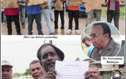 Berbice Hire Car Association protests ban on used tyres