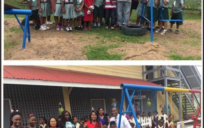 GAIL Foundation Inc. donates playground equipment to schools in Lochaber and Orealla