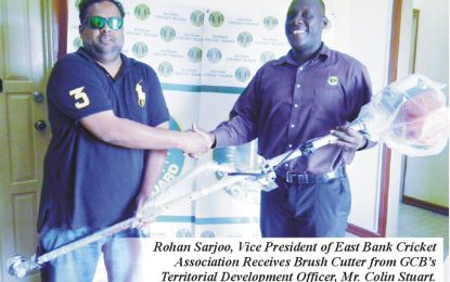 GCB presents brush  cutter to EBDCA