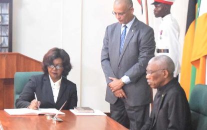 President Granger swears-in two Justices of Appeal