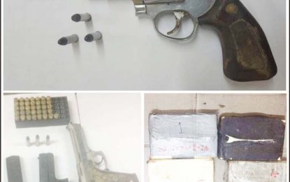 Three guns, cocaine found in Duncan Street