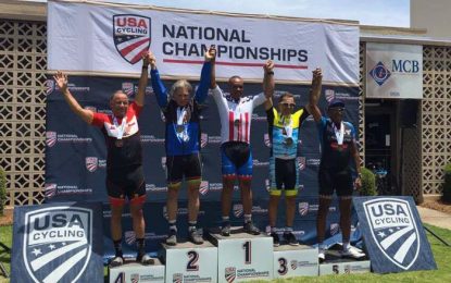 2017 USA Cycling Masters Road Nationals…Guyanese Aubrey Gordon wins 60-64 Criterium
