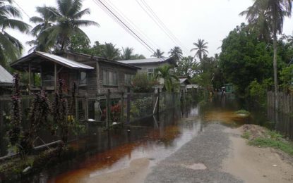 Poker street, alleys inundated…Regional chairman blames flooding on collapsed koker and high tides