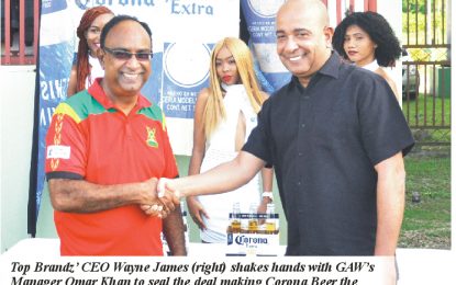 Corona gets ‘pouring rights’  for Beer in Guyana leg of CPL