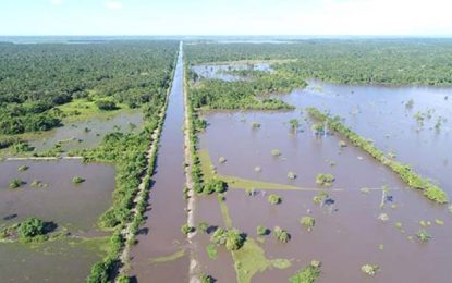 Water receding from Cookrite Savannah