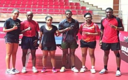 National Table Tennis team off to 59th Senior Caribbean Championships in Cuba  