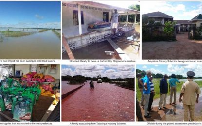 20 families evacuated as flood waters rise in Region Nine