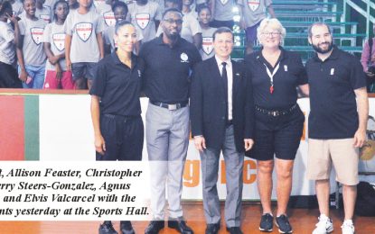 USA Sports Envoy conducts  Basketball clinic in Guyana