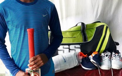 Umrao, another young Berbice cricketer gets sponsorship from New York based Guyanese