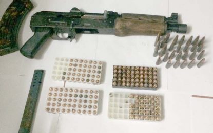 AK-47 rifle, 196 rounds of ammo found in bushy area in Kingston