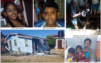 Girl, 12, crushed, brother, 8, injured, as Aunt’s house collapses on them