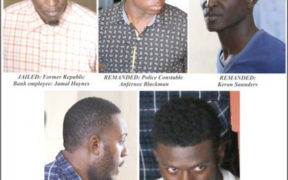 Attempted robbery on Republic Bank…Cop, among four accused further remanded