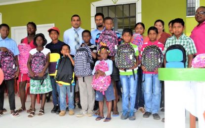 Welfare Dept. presents students with school supplies in Region Three