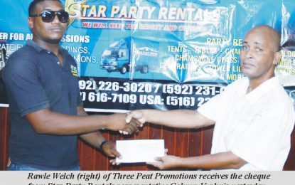 Star Party Rentals continues its support  for grassroots sporting activities