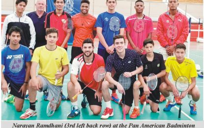 Narayan Ramdhani attends  Badminton camp in Mexico