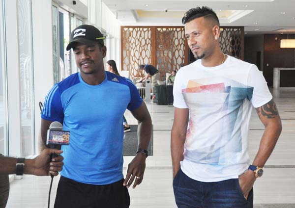 https://www.kaieteurnewsonline.com/images/2017/10/Jaguars-Captain-Lean-Jonson-left-and-All-Stars-Skipper-Rayed-Emrit-speaks-with-the-Media-ahead-of-this-evenings-T20-clash-at-Providence.jpg