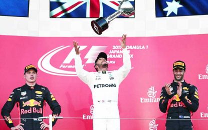 Hamilton on verge of fourth Formula One title