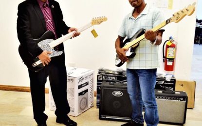 Orealla villagers benefit from musical instruments