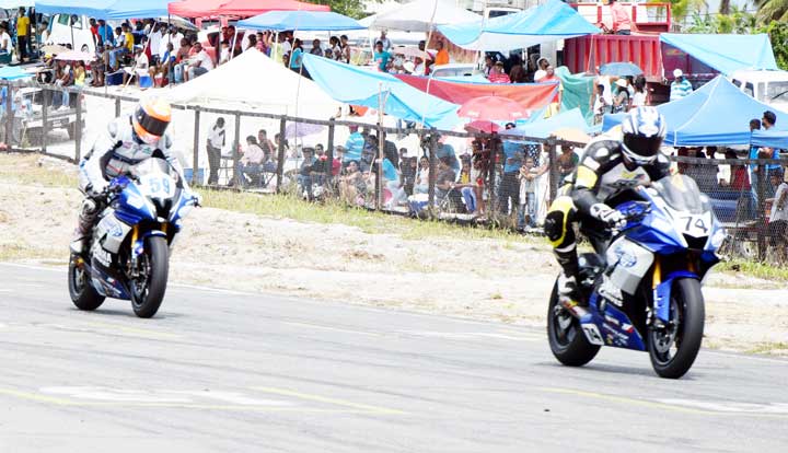 https://www.kaieteurnewsonline.com/images/2017/11/Team-Mohameds-Bryce-Prince-leads-his-teammate-newcomer-Jason-Aguilar-during-race-one-of-the-supersport-yesterday.jpg