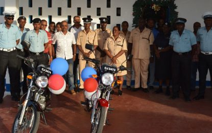 Police receive motor bikes