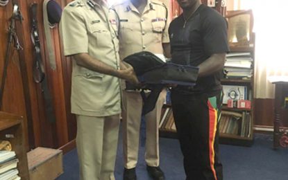 COP donates cricket gear to lone police player in Guyana Jaguars squad …Shortlisted for CWI PCL Regional 50/50 tournament