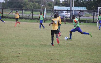 Milo Schools’ Football tournament resumes after rain delay  Omari Glasgow strikes four goals for Annandale Secondary yesterday