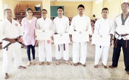 Guyana All Style Martial Arts Federation presents certificates of honour