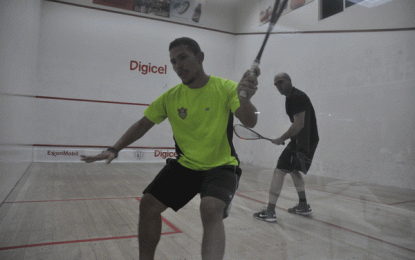 Rainforest Waters Nat Squash C/ships… Defending Champ Alex Arjune advance to Semis -Wiltshire, Khalil light up the Court in Men’s Open clash