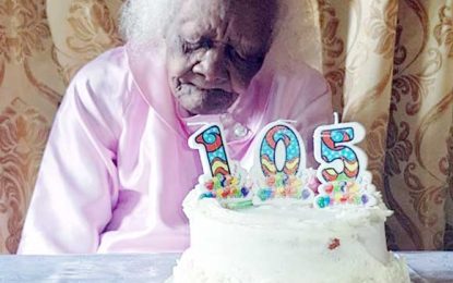 She’s 105 and wants “to live to see a million”