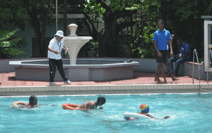 Annual Independence NSC Swim Meet for PWDs … St Barnabas Special School produce special perforce to take C/Ships