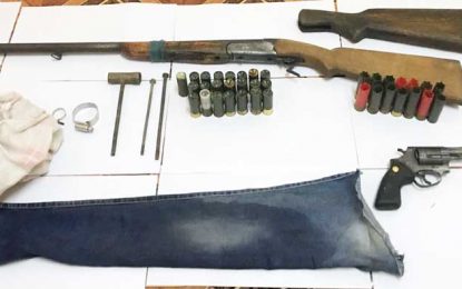 Police find guns, ammo at Potaro