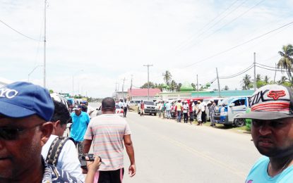 Rosignol minibuses stage second day fuel price protests