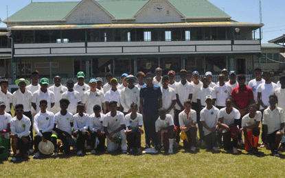 National Skipper Leon Johnson hosts cricket clinic for youths