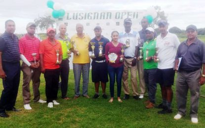 Lusignan Open Golf Tournament…Avinash Persaud, Dr. Joaan Deo, Maurice Solomon overall champions in revived day-2