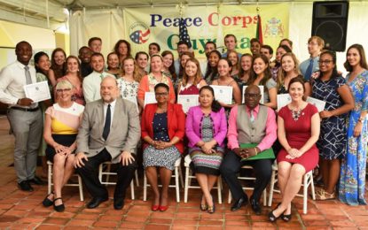 33 new Peace Corps Volunteers to serve in eight regions during next two years