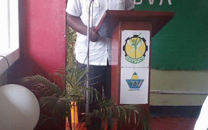 Coach Levi Nedd makes a pitch for President of the Guyana Volleyball Federation