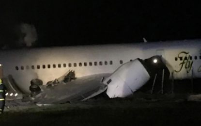 Breaking news!! Fly Jamaica aircraft crashes at CJ IA