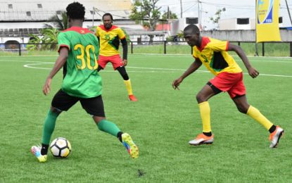 Guyana-based Golden Jaguars play West Dem FA select 11 in training match