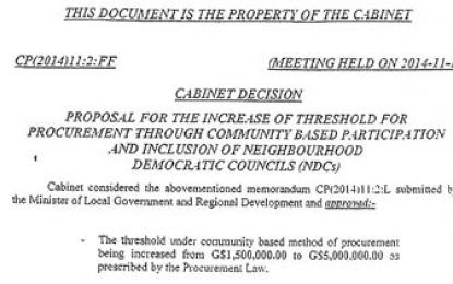PPP had also “illegally” raised tendering threshold -Cabinet documents indicate