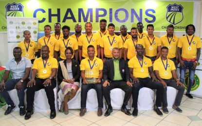 Guyana Jaguars received prizes for fifth straight triumph