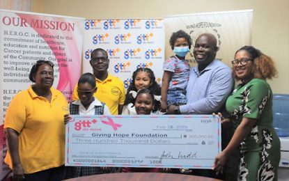 GTT hands over $300,000 to cancer fighting foundation
