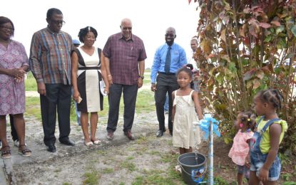 Timehri North, Hauraruni residents benefitting from improved water access