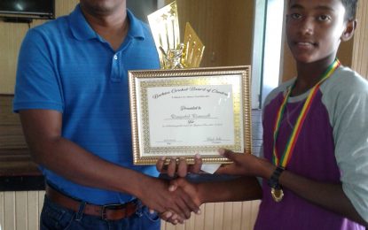 BCB honours Rampertab Ramnauth on outstanding performance for Guyana