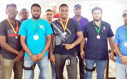 GuyanaNRA Smallbore Section .22 Precision Pistol Match…Surujbali Persaud (Snr) and Rawatte Shiwdin (Jnr) blitz the targets to trump rivals
