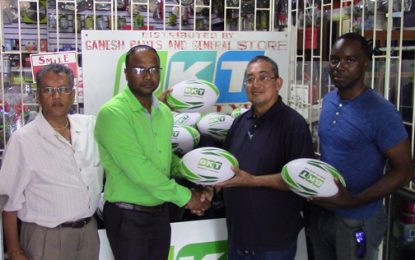 Ganesh Parts & General Store donates balls to the GRFU