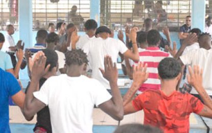 ‘Make a difference from in here’ ─ Minister  Broomes tells young inmates at Timehri Prison