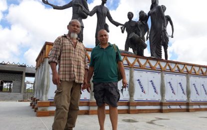 The men behind the magnificent Indian Arrival Day sculptures