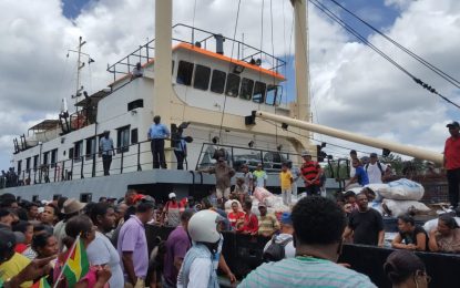 MV Kimbia returns to a carnival welcome